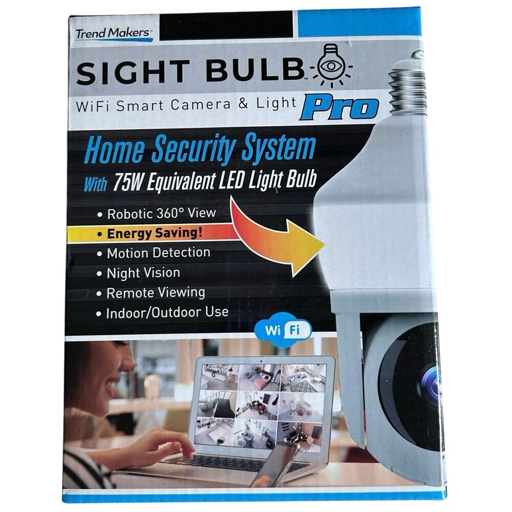 Trend Makers Sight Bulb WiFi Smart Camera & Light Pro new